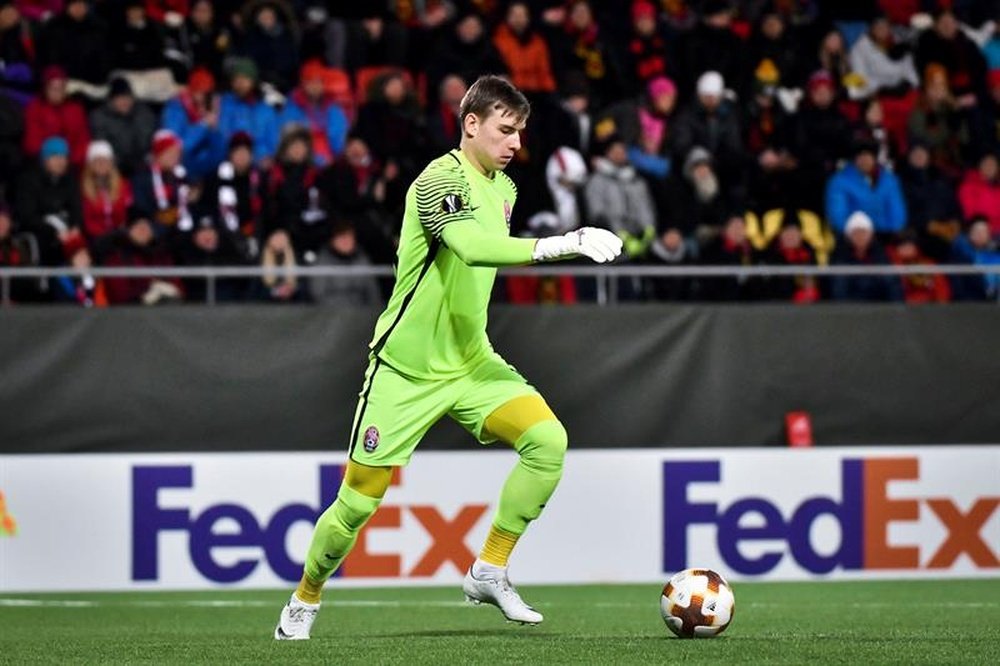 Lunin is only 19 years old. AFP