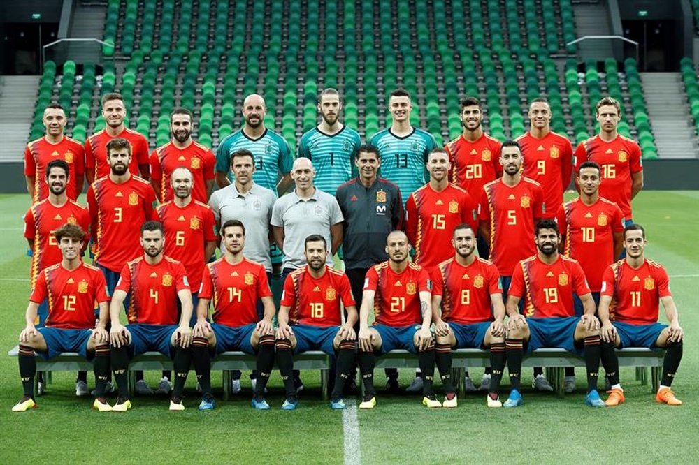 La photo officielle de la sélection espagnole. EFE