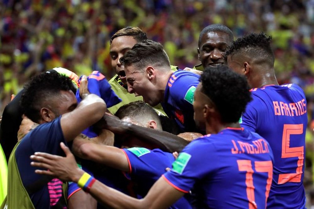 Colombia ran riot in Kazan. AFP
