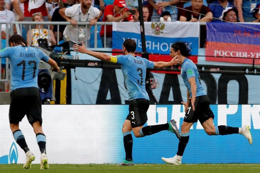 Uruguay a gagné 3-0 contre la Russie. EFE