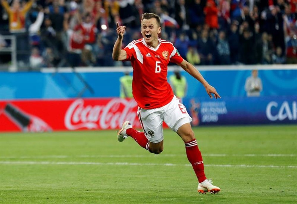 Denis Cheryshev es la grata sorpresa de Rusia en su Mundial. EFE/Archivo