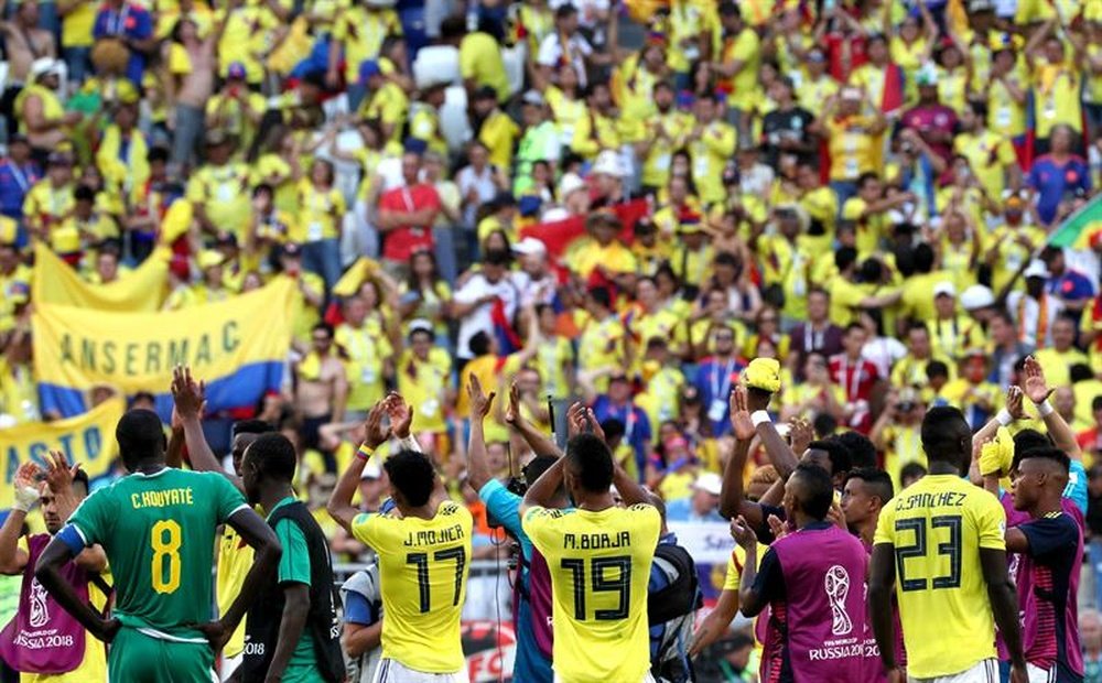 Gran apoyo para Colombia. EFE