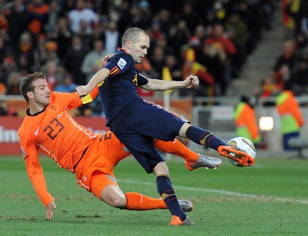 Iniesta marcó el gol del Mundial hace once años. EFE