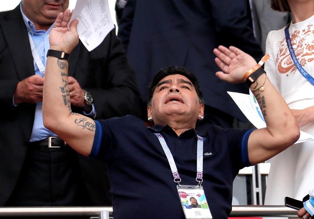 Maradona s'est énervé. EFE