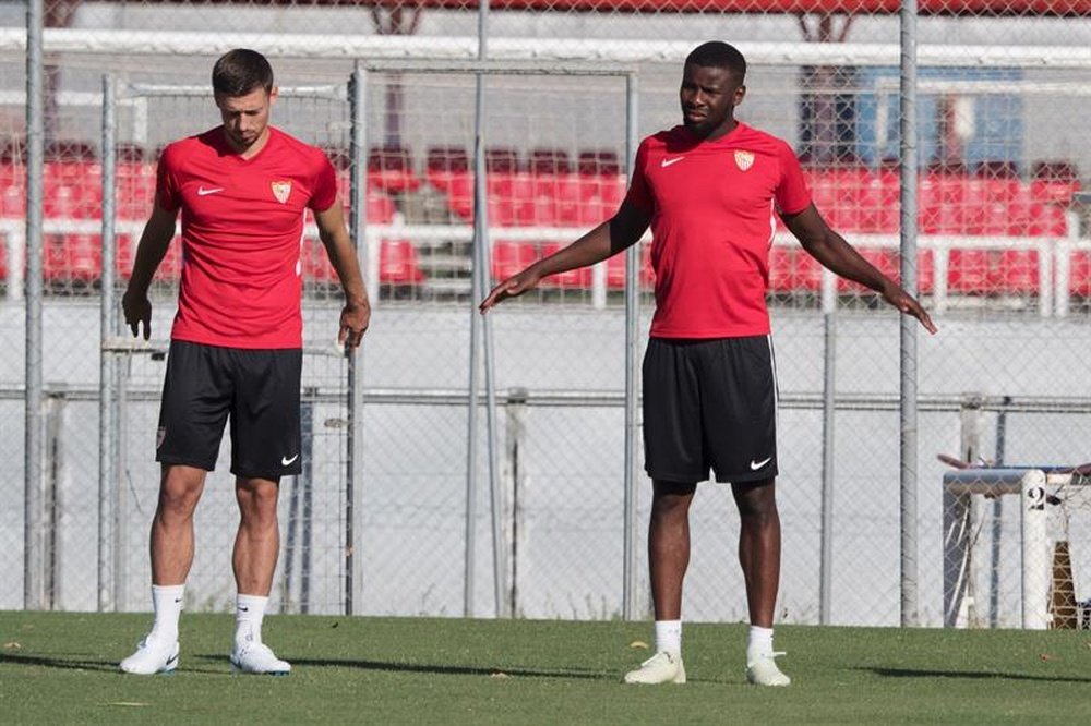 Amadou es feliz en el Sevilla. EFE