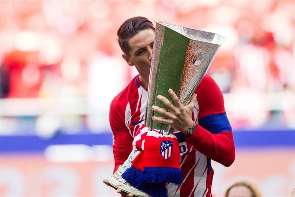 Torres siempre dijo que la Europa League con el Atleti fue su mejor título. EFE