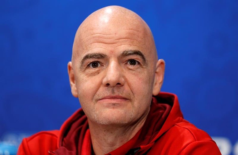 Infantino en conférence de presse. EFE