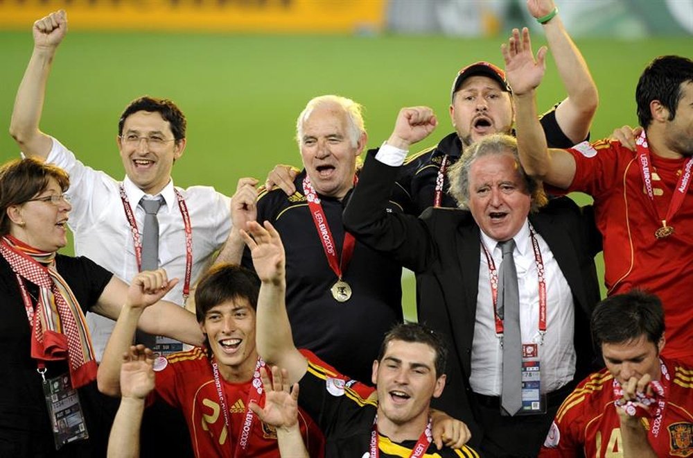 Todos los entrenadores de la Selección Española. EFE/Archivo
