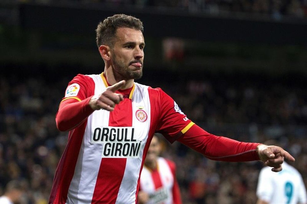 Stuani anotó un doblete contra el Celta. EFE