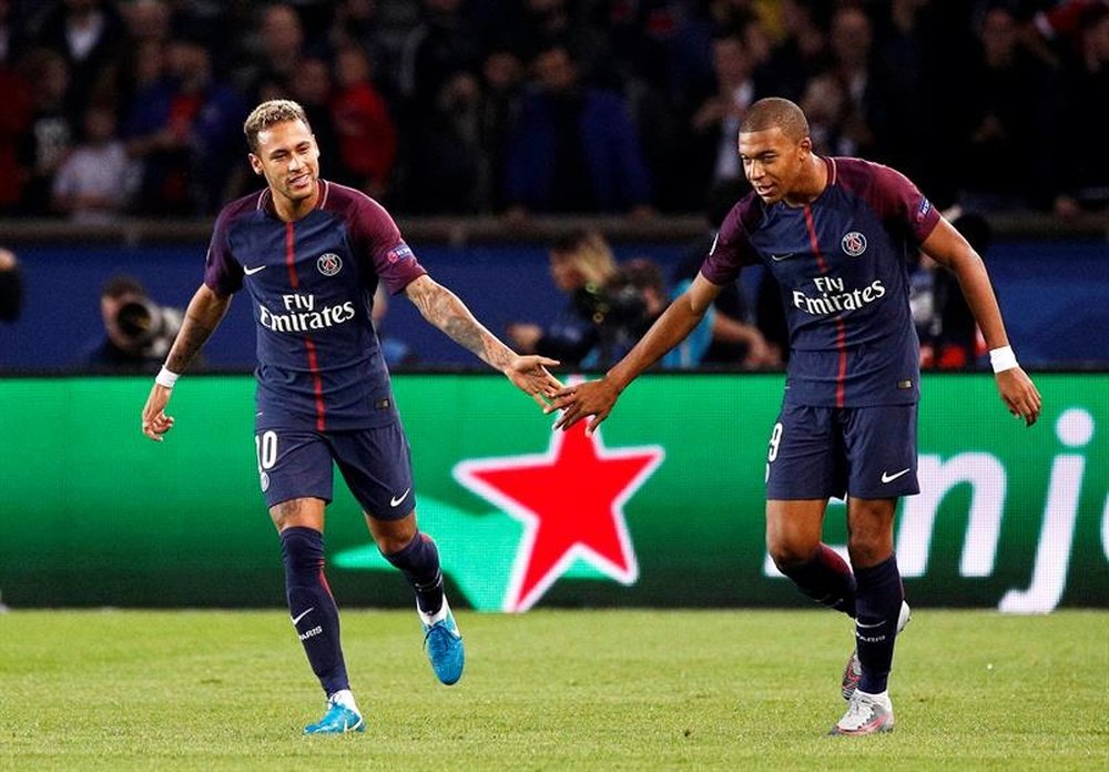Neymar and Mbappe shined in victory against Angers. EFE/Archivo