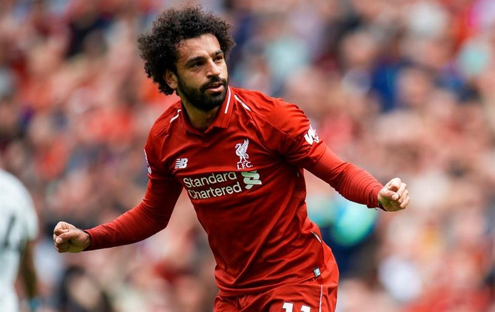 Mohamed Salah celebra su gol ante el West Hamen en la primera jornada de la Premier League. EFE