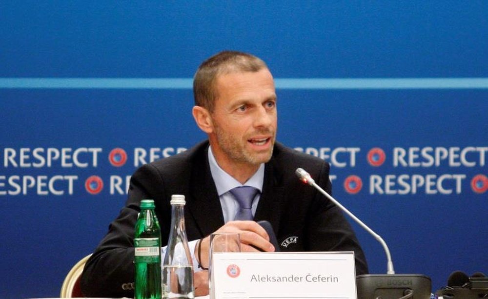 O presidente da UEFA deu a boa nova. EFE/Archivo
