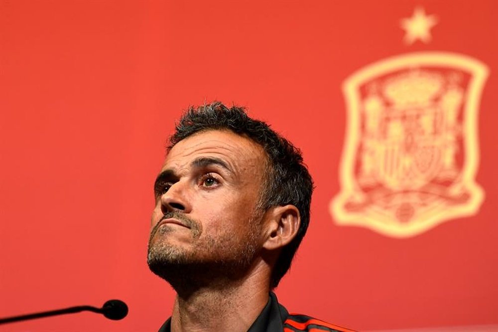 Luis Enrique, con cuatro opciones para la punta del ataque. EFE/Archivo