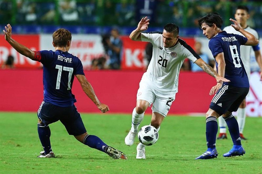 Japón le endosó un 3-0 al combinado 'tico'. EFE