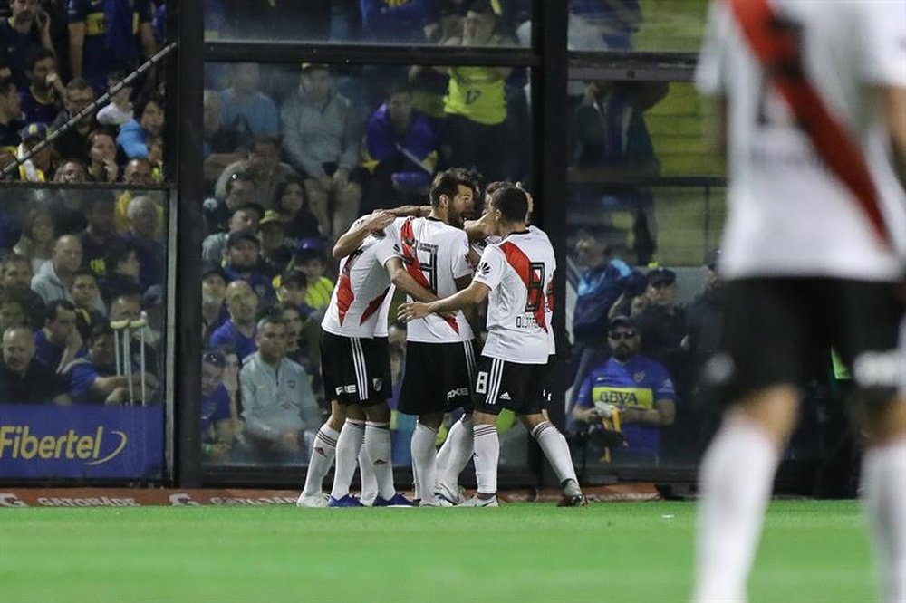 River Plate se impuso 0-2 a Boca. EFE