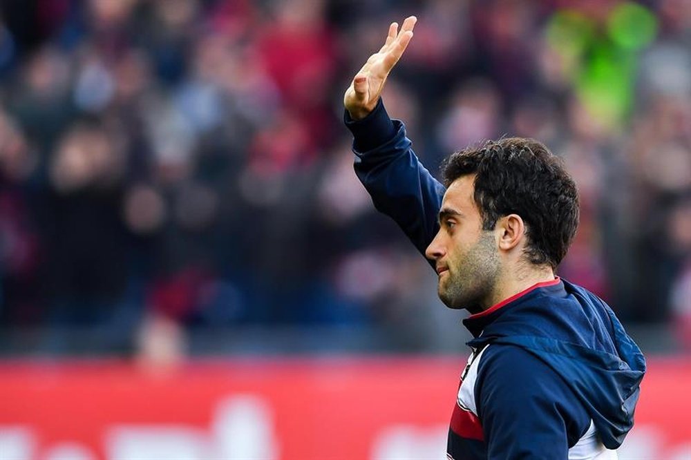 Giuseppe Rossi played for Genoa at the end of last season. EFE/Archivo