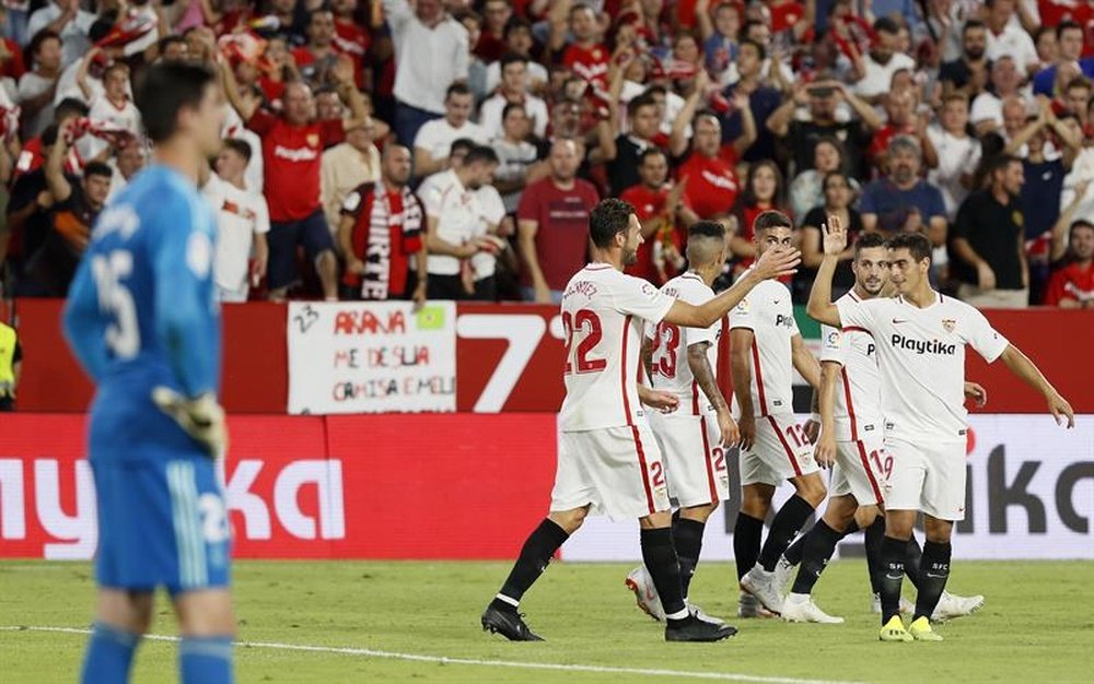 El Sevilla vapuleó al Madrid. EFE