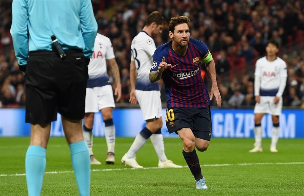 Leo Messi demostró que la Champions saca lo mejor de él. EFE