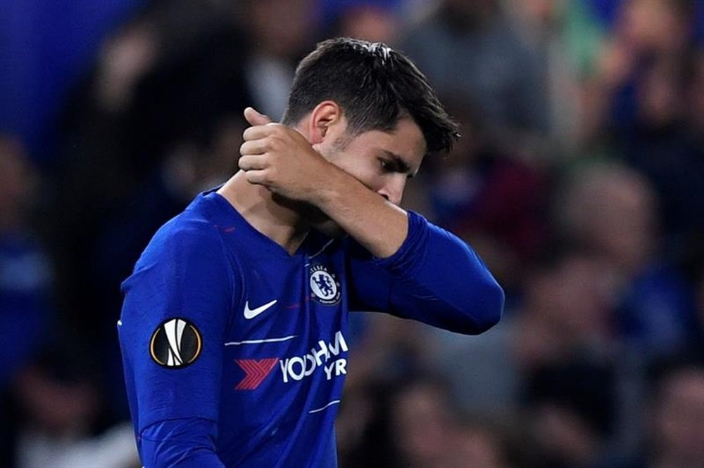 Morata has gone through a tough time at Stamford Bridge. EFE