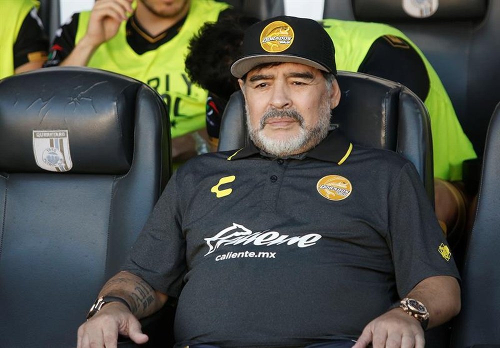 Maradona está llevando a la senda del triunfo a Dorados. EFE