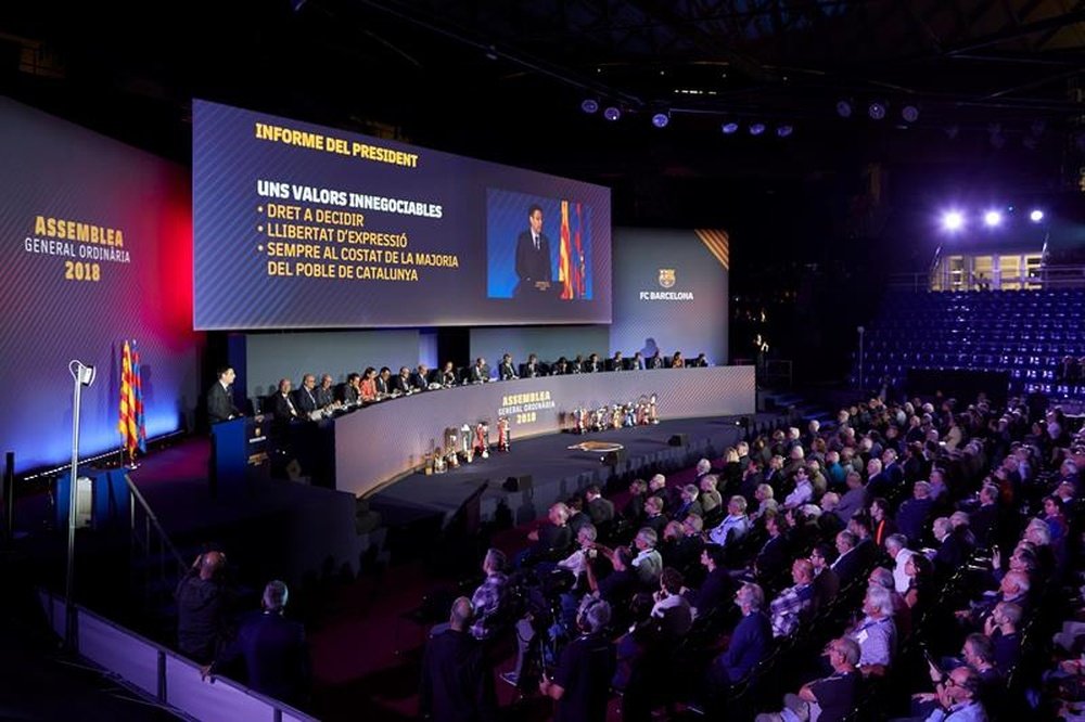 La asamblea del Barcelona será el primer acto de la campaña electoral. EFE/Archivo