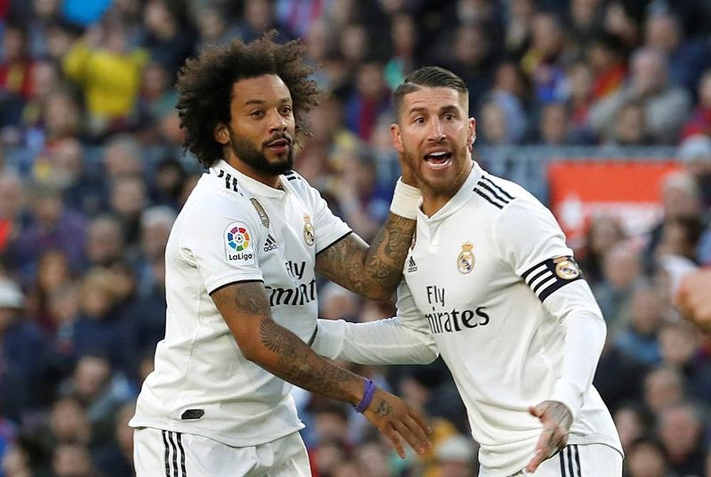 Sergio Ramos e Marcelo atuam juntos no Real Madrid há 15 temporadas. EFE