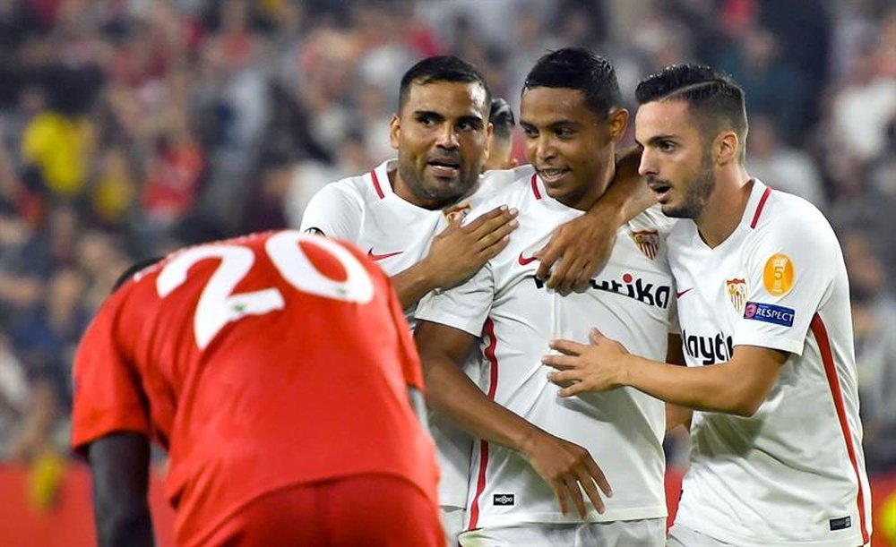 Muriel anotó uno el segundo gol del Sevilla. EFE