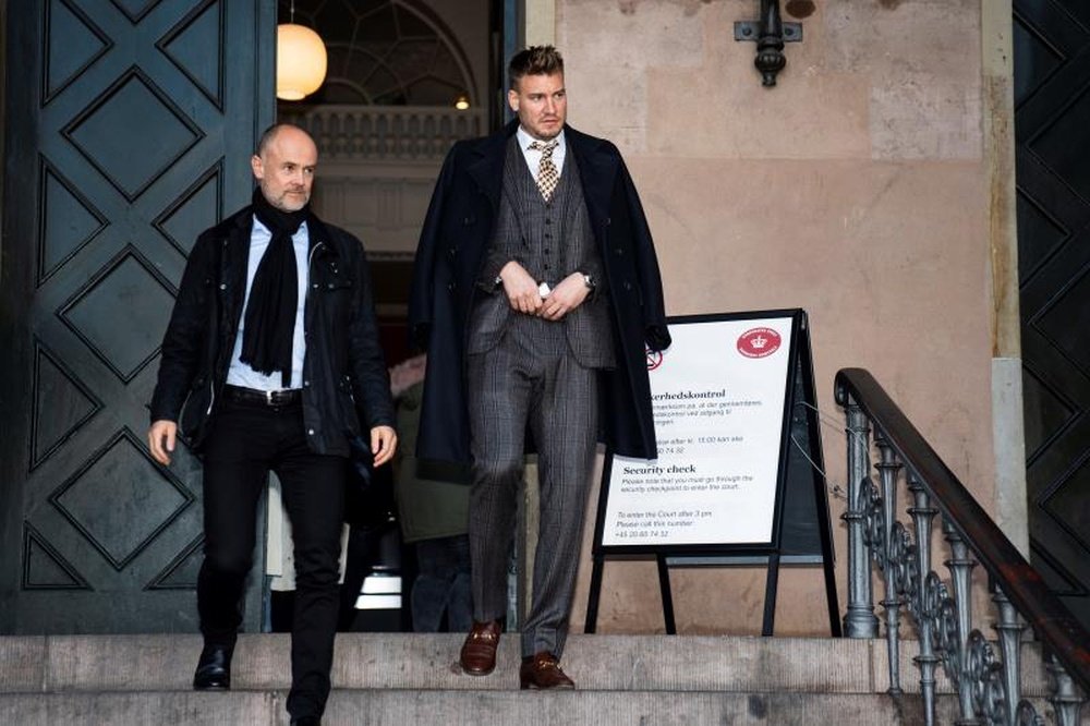 Bendtner pasó por los juzgados de Copenhague. EFE