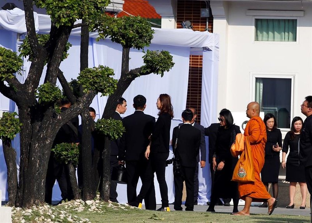 Vichai Srviaddhanaprahba's funeral has begun in Thailand. AFP