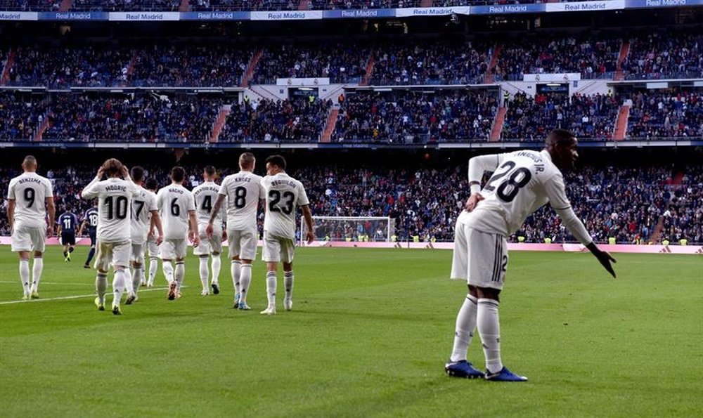 Vinicius aportó frescura al ataque del Madrid. EFE