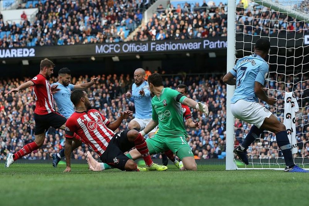 Sergio Aguero scored his 150th Premier League goal for Manchester City. EFE