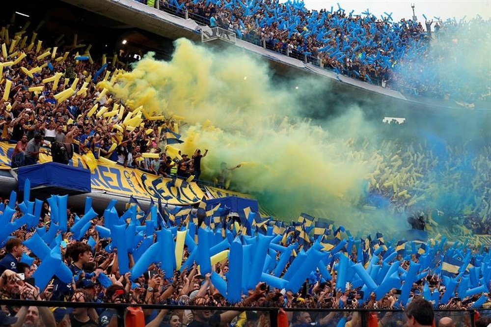 Boca Juniors y River Plate, en el estadio la Bombonera de Buenos Aires (Argentina). EFE