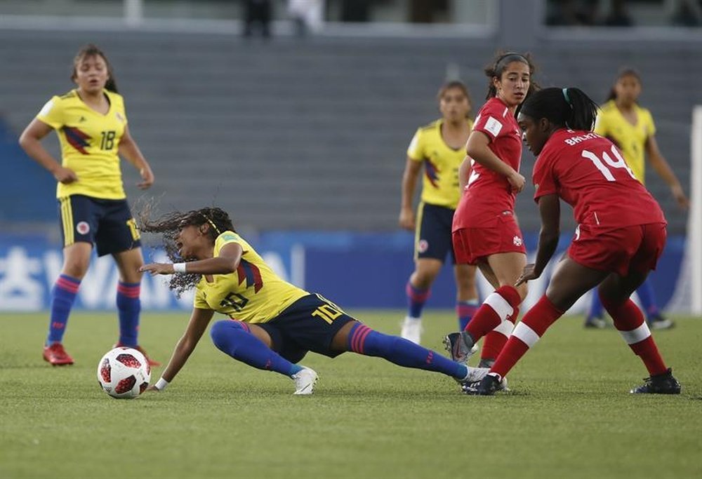 Las jugadoras de Colombia denunciaron abusos previos al Mundial Sub 17 de Uruguay. EFE