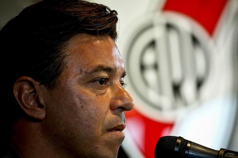 Marcelo Gallardo sigue arrastrando una sanción desde la pasada Libertadores. EFE/Archivo