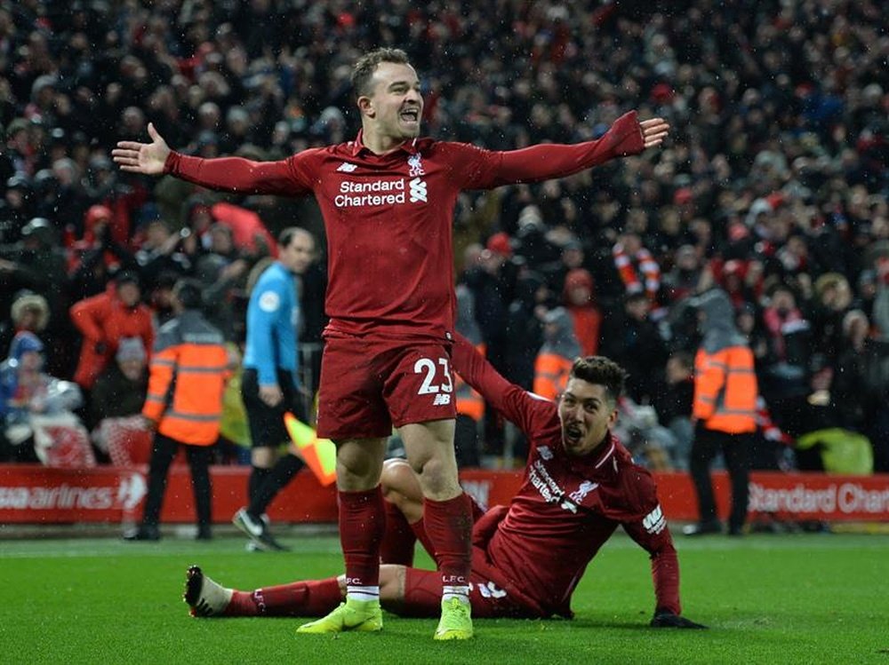 Shaqiri proved to be the difference for Liverpool against United. AFP