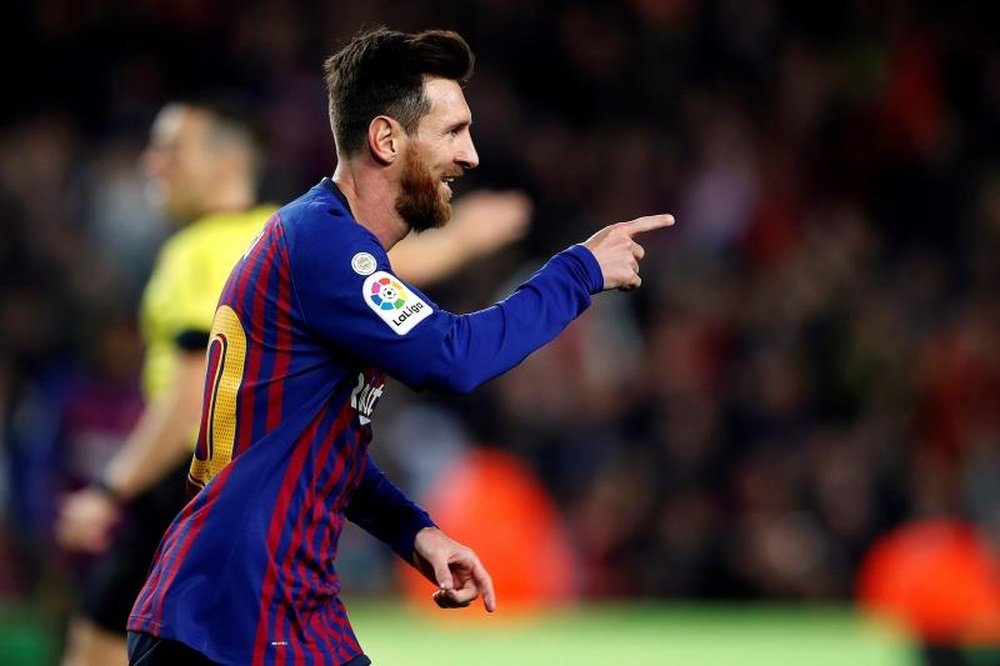 Messi marcó su gol número 18. EFE