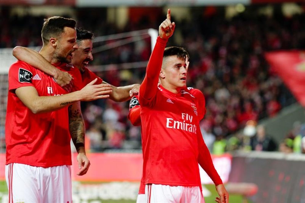 Cervi consiguió su primer gol con suspense. EFE
