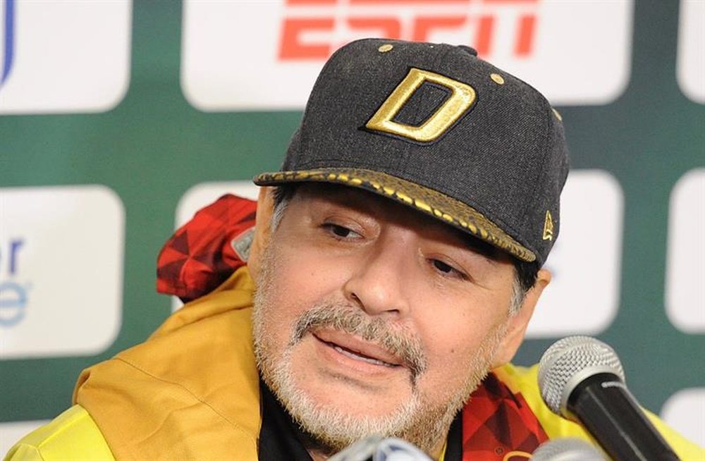 Maradona desveló su reacción en el descanso. EFE