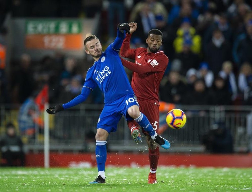 United will insist on signing James Maddison (L) in the summer. EFE