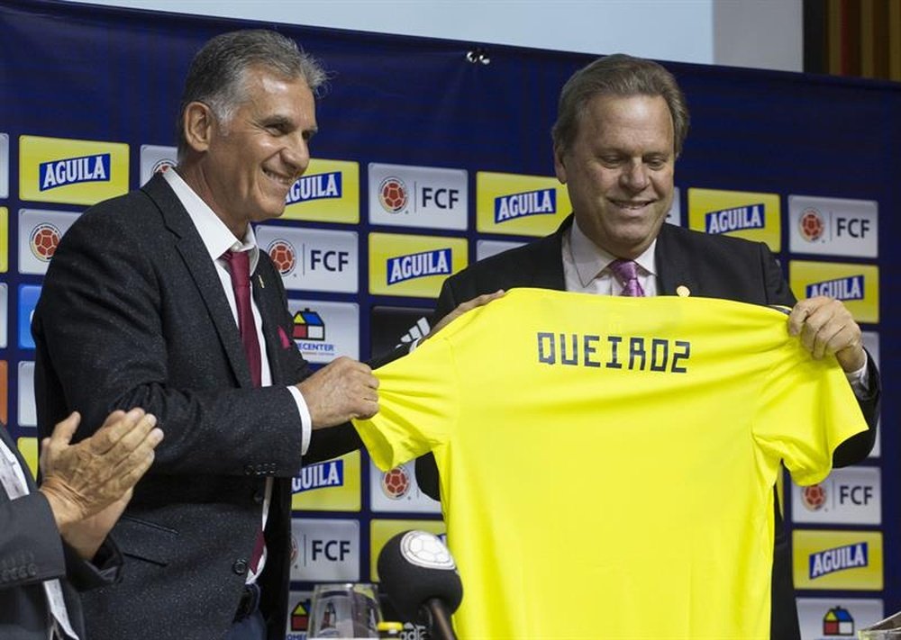 El XI que piensa Queiroz para su debut con Colombia. EFE