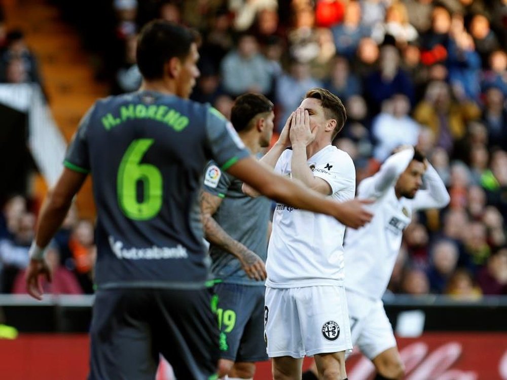 El Valencia lleva ya 14 empates en 24 jornadas disputadas. EFE/Archivo