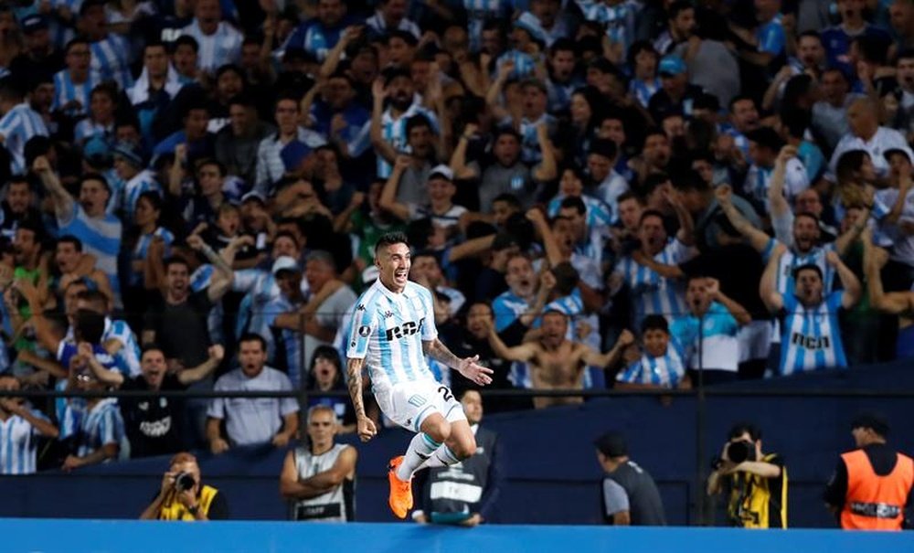 Centurión no estuvo en la fiesta de Racing. EFE