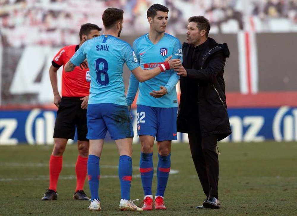 Morata analizó la temporada del Atlético y destacó la figura de Simeone. EFE