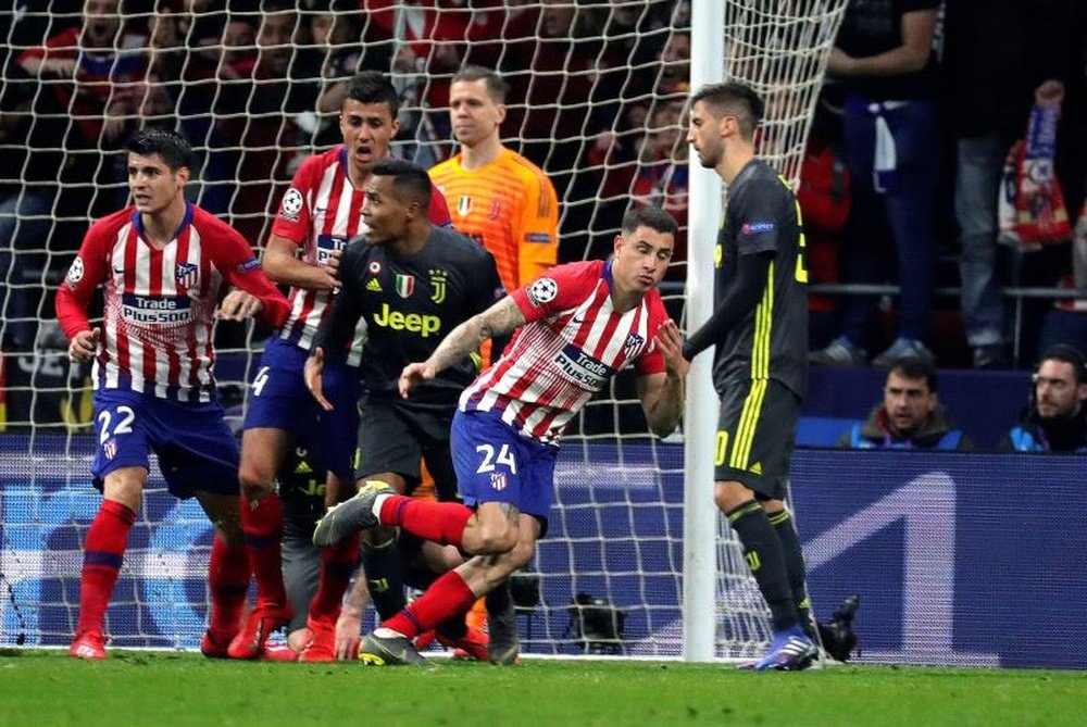 O Atlético está em vantagem para a eliminatória em Turim. EFE