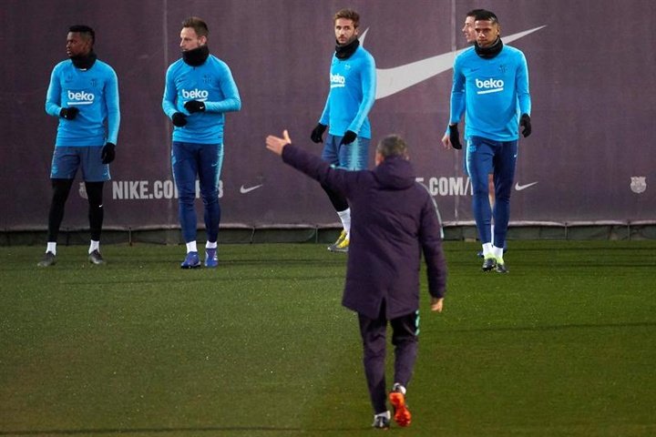 El entrenamiento azulgrana, marcado por el filial