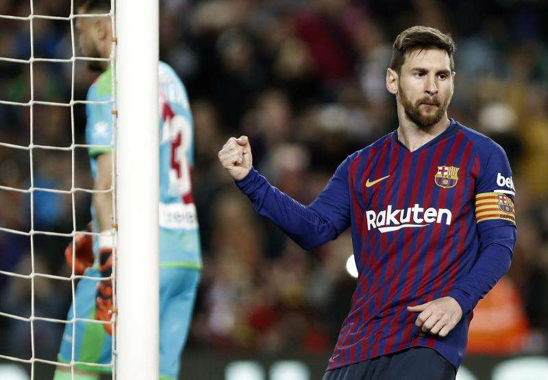 Messi marcou a virada do Barcelona. 