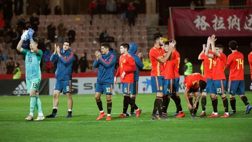 España Sub 21 juega contra Austria Sub 21. EFE