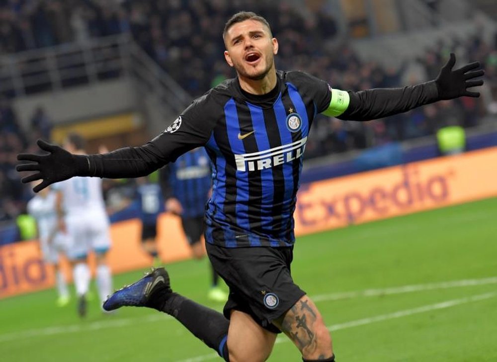 Mauro Icardi culd still renew his contract with Inter. AFP/Archivo