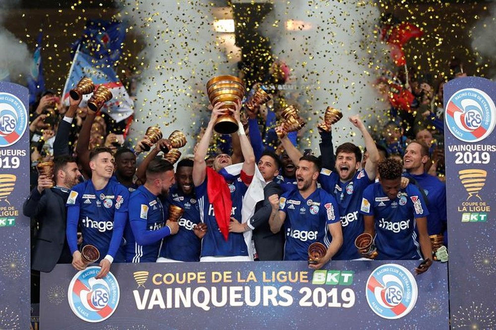 El Estrasburgo, campeón de la Copa de la Liga 2018-19. EFE