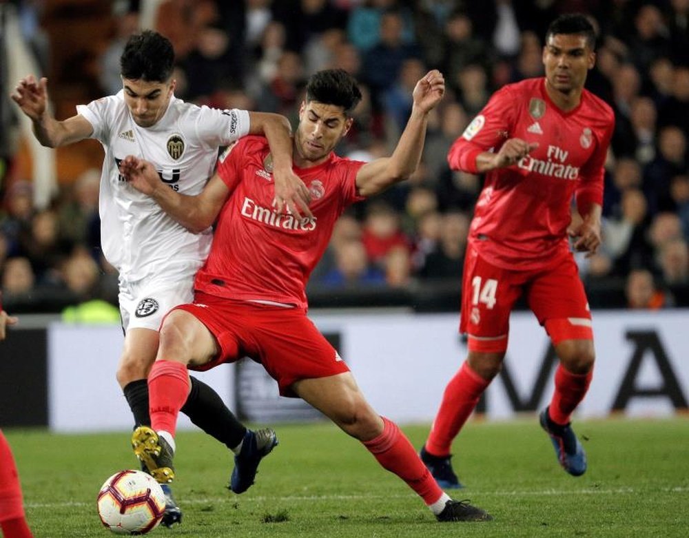 Marco Asensio and his teammates struggled to get a foothold on the game. EFE